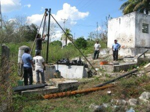 Después de 40 años, instalan nueva bomba en pozo de Libre Unión, Yucatán